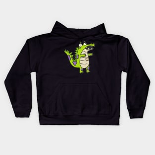 Crocodile animal motif alligator animal welfare for children Kids Hoodie